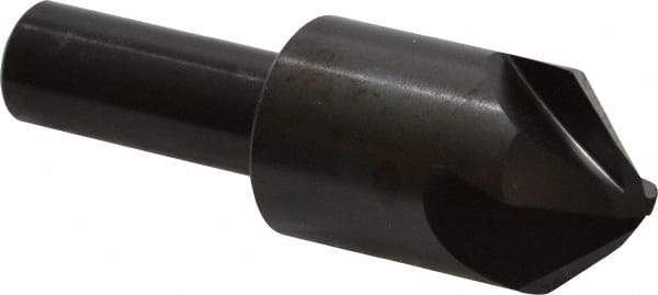 Hertel - 7/8" Head Diam, 1/2" Shank Diam, 4 Flute 82° High Speed Steel Countersink - 2-13/16" OAL, Straight Shank - Exact Tool & Supply