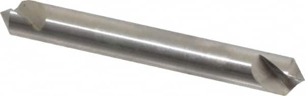 Hertel - 1/4" Head Diam, 1/4" Shank Diam, 1 Flute 100° High Speed Steel Countersink - Exact Tool & Supply