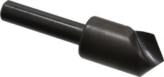 Hertel - 1/2" Head Diam, 1/4" Shank Diam, 1 Flute 100° High Speed Steel Countersink - Exact Tool & Supply
