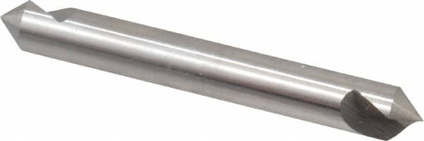 Hertel - 1/4" Head Diam, 1/4" Shank Diam, 1 Flute 82° High Speed Steel Countersink - Exact Tool & Supply