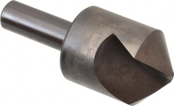 Hertel - 1-1/4" Head Diam, 1/2" Shank Diam, 1 Flute 100° High Speed Steel Countersink - Exact Tool & Supply