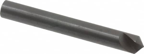 Hertel - 1/4" Head Diam, 1/4" Shank Diam, 1 Flute 100° High Speed Steel Countersink - Exact Tool & Supply