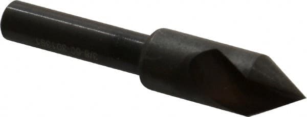 Hertel - 3/8" Head Diam, 1/4" Shank Diam, 1 Flute 60° High Speed Steel Countersink - Exact Tool & Supply