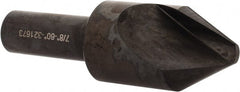 Hertel - 7/8" Head Diam, 1/2" Shank Diam, 1 Flute 60° High Speed Steel Countersink - Exact Tool & Supply