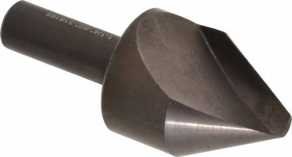Hertel - 1-1/4" Head Diam, 1/2" Shank Diam, 1 Flute 60° High Speed Steel Countersink - Exact Tool & Supply