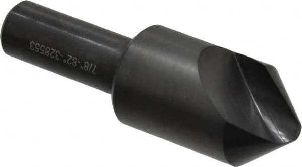 Hertel - 7/8" Head Diam, 1/2" Shank Diam, 1 Flute 82° High Speed Steel Countersink - Exact Tool & Supply