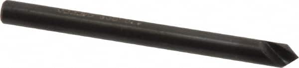 Hertel - 1/8" Head Diam, 1/8" Shank Diam, 1 Flute 82° High Speed Steel Countersink - Exact Tool & Supply