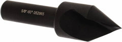 Hertel - 5/8" Head Diam, 3/8" Shank Diam, 1 Flute 60° High Speed Steel Countersink - Exact Tool & Supply