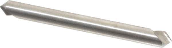 Hertel - 3/16" Head Diam, 3/16" Shank Diam, 1 Flute 90° High Speed Steel Countersink - 1-7/8" OAL, Straight Shank - Exact Tool & Supply