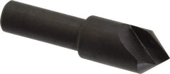 Hertel - 1/2" Head Diam, 3/8" Shank Diam, 1 Flute 82° High Speed Steel Countersink - 2" OAL, Straight Shank - Exact Tool & Supply