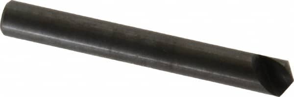 Hertel - 1/4" Head Diam, 1/4" Shank Diam, 1 Flute 120° High Speed Steel Countersink - Exact Tool & Supply