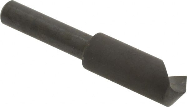 Hertel - 3/8" Head Diam, 1/4" Shank Diam, 1 Flute 120° High Speed Steel Countersink - Exact Tool & Supply