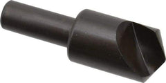 Hertel - 7/8" Head Diam, 1/2" Shank Diam, 1 Flute 120° High Speed Steel Countersink - 2-3/4" OAL, Straight Shank - Exact Tool & Supply