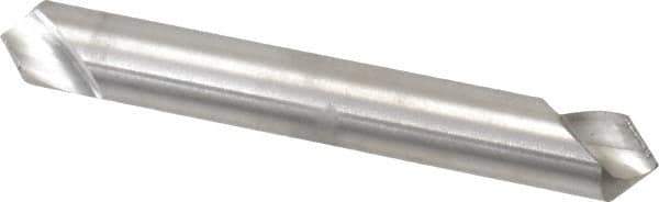 Hertel - 1/4" Head Diam, 1/4" Shank Diam, 1 Flute 90° High Speed Steel Countersink - 2" OAL, Straight Shank - Exact Tool & Supply