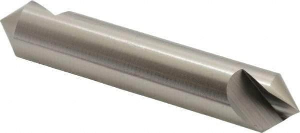 Hertel - 3/4" Head Diam, 3/4" Shank Diam, 1 Flute 90° High Speed Steel Countersink - 3-1/2" OAL, Straight Shank - Exact Tool & Supply