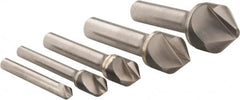 Hertel - 5 Piece, 1/4 to 1" Head Diam, 82° Included Angle, Countersink Set - Exact Tool & Supply