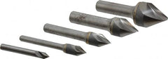 Hertel - 5 Piece, 1/4 to 1" Head Diam, 60° Included Angle, Countersink Set - Exact Tool & Supply