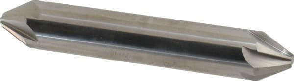 Hertel - 1/2" Head Diam, 1/2" Shank Diam, 6 Flute 60° Solid Carbide Countersink - Exact Tool & Supply