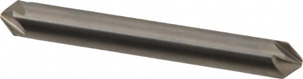 Hertel - 1/4" Head Diam, 1/4" Shank Diam, 6 Flute 90° Solid Carbide Countersink - Exact Tool & Supply