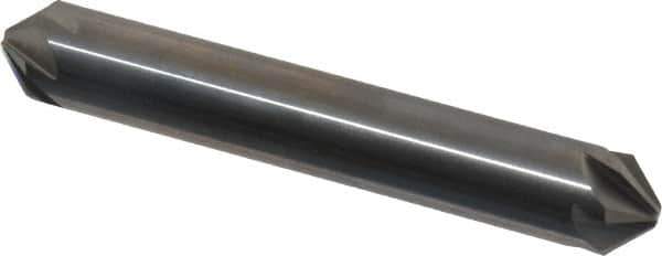 Hertel - 3/8" Head Diam, 3/8" Shank Diam, 6 Flute 90° Solid Carbide Countersink - 2-1/2" OAL, Straight Shank - Exact Tool & Supply