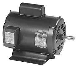 Baldor - 5 Max hp, 1,725 Max RPM, Electric AC DC Motor - 208, 230 V Input, Single Phase, 213T Frame - Exact Tool & Supply