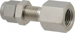 Ham-Let - 1/4" OD, Grade 316Stainless Steel Bulkhead Female Connector - Comp x FNPT Ends - Exact Tool & Supply