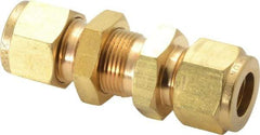 Ham-Let - 1/2" OD, Brass Bulkhead Union - Comp x Comp Ends - Exact Tool & Supply