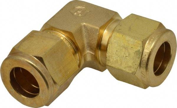 Ham-Let - 1/2" OD, Brass Union Elbow - Comp x Comp Ends - Exact Tool & Supply
