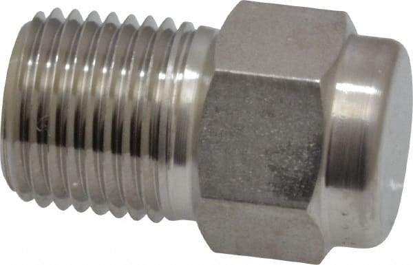 Ham-Let - 1/8" Grade 316 Stainless Steel Pipe Plug - MNPT End Connections, 9,400 psi - Exact Tool & Supply