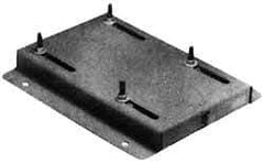 Made in USA - 5/16" Bolt Steel Rigid Fixed Base Motor Base - Adjusting Single Screw, 143T NEMA Frame - Exact Tool & Supply