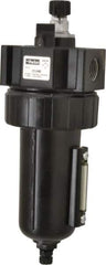 Parker - 1/2" NPT, 250 Max psi Standard Mist Lubricator - Metal Bowl with Sight Glass, Zinc Body, 90 CFM, 175°F Max Temp, 3.24" Wide x 9.27" High - Exact Tool & Supply