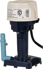 Little Giant Pumps - 1 Amp, 115 Volt, 1/50 hp, 1 Phase, Thermal Plastic Evaporative Cooler Pumps Machine Tool & Recirculating Pump - 8.3 GPM, 11 psi, 9" Overall Height, 4-1/2" Body Length, ABS Impeller, Open Fan Cooled Motor - Exact Tool & Supply