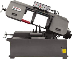 Jet - 13 x 21" Max Capacity, Semi-Automatic Variable Speed Pulley Horizontal Bandsaw - 80 to 260 SFPM Blade Speed, 230/460 Volts, 45°, 3 hp, 3 Phase - Exact Tool & Supply
