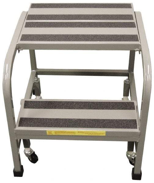 PW Platforms - 3 Step Stand - Office Mobile Stand, 300 Lb Capacity, 30" Platform Height, 20" Base Width x 28" Base Depth - Exact Tool & Supply