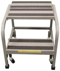 PW Platforms - 3 Step Stand - Office Mobile Stand, 300 Lb Capacity, 30" Platform Height, 20" Base Width x 28" Base Depth - Exact Tool & Supply
