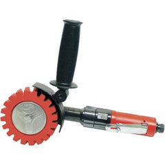 Dynabrade - 4" Wheel Diam, 3,200 RPM, Pneumatic Angle & Disc Grinder - 1/4-20 Spindle, 28 CFM, Rear Exhaust - Exact Tool & Supply