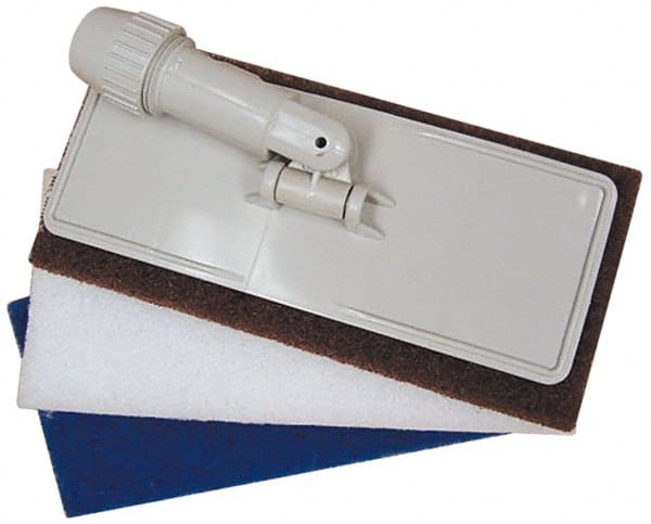 Ability One - Hand Pad Holders; Hand Pad Compatibility: Scouring Pads ; Attachment Type: Push-On ; Pad Width Compatibility (Inch): 4-3/4 ; Pad Length Compatibility (Inch): 10 ; Holder Width/Diameter (Inch): 4-3/4 ; Holder Length (Inch): 10 - Exact Tool & Supply