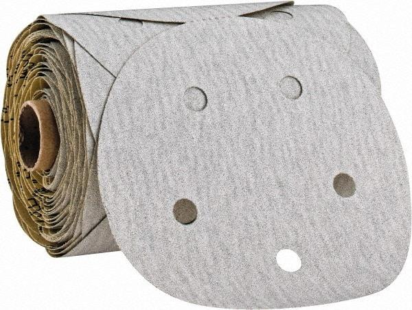 3M - 5" Diam, 100 Grit Silicon Carbide Adhesive PSA Disc - Very Fine Grade, Gray, A Weighted Backing, Flexible, Use with Random Orbital Sanders - Exact Tool & Supply
