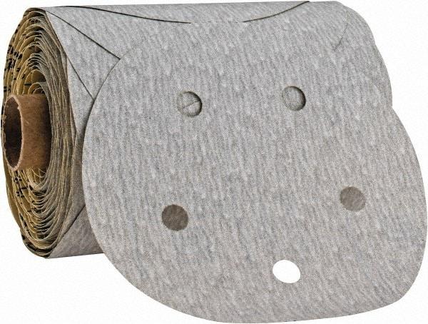 3M - 5" Diam, 180 Grit Silicon Carbide Adhesive PSA Disc - Very Fine Grade, Gray, A Weighted Backing, Flexible, Use with Random Orbital Sanders - Exact Tool & Supply
