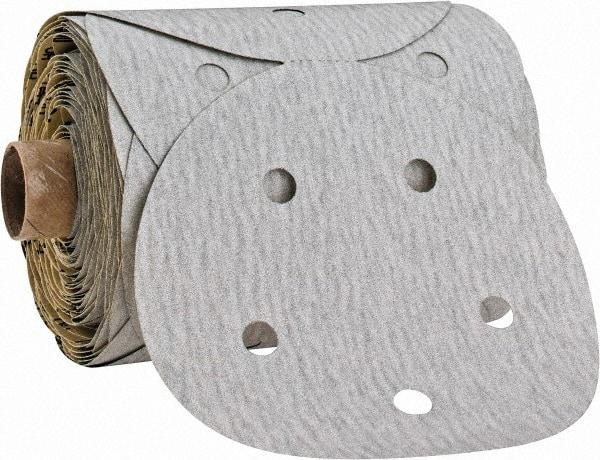 3M - 5" Diam, 150 Grit Silicon Carbide Adhesive PSA Disc - Fine Grade, Gray, A Weighted Backing, Flexible, Use with Random Orbital Sanders - Exact Tool & Supply