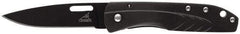 Gerber - 2-19/32" Blade, 6" OAL, Straight Fine Edge Folding Knife - 3-13/32" Closed Length, Stainless Steel, 1 Blade, 1 Edge - Exact Tool & Supply