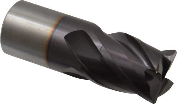 Guhring - 1", 1" LOC, 1" Shank Diam, 3" OAL, 4 Flute, Solid Carbide Square End Mill - Single End, FIREX Finish, Spiral Flute, 35/38° Helix, Centercutting, Right Hand Cut, Right Hand Flute, Series 3113 - Exact Tool & Supply