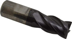 Guhring - 3/4", 1" LOC, 3/4" Shank Diam, 3" OAL, 4 Flute, Solid Carbide Square End Mill - Single End, FIREX Finish, Spiral Flute, 35/38° Helix, Centercutting, Right Hand Cut, Right Hand Flute, Series 3099 - Exact Tool & Supply