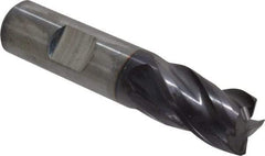 Guhring - 5/8", 3/4" LOC, 5/8" Shank Diam, 3" OAL, 4 Flute, Solid Carbide Square End Mill - Single End, FIREX Finish, Spiral Flute, 35/38° Helix, Centercutting, Right Hand Cut, Right Hand Flute, Series 3099 - Exact Tool & Supply