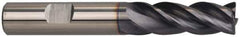 Guhring - 1", 1-1/2" LOC, 1" Shank Diam, 4" OAL, 4 Flute, Solid Carbide Square End Mill - Single End, FIREX Finish, Spiral Flute, 30/32° Helix, Centercutting, Right Hand Cut, Right Hand Flute, Series 3082 - Exact Tool & Supply