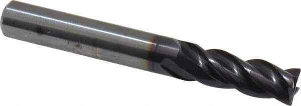 Guhring - 5/16", 13/16" LOC, 5/16" Shank Diam, 2-1/2" OAL, 4 Flute, Solid Carbide Square End Mill - Single End, Nano-A Finish, Spiral Flute, 36/38° Helix, Centercutting, Right Hand Cut, Right Hand Flute, Series 3080 - Exact Tool & Supply