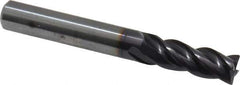 Guhring - 5/16", 13/16" LOC, 5/16" Shank Diam, 2-1/2" OAL, 4 Flute, Solid Carbide Square End Mill - Single End, Nano-A Finish, Spiral Flute, 36/38° Helix, Centercutting, Right Hand Cut, Right Hand Flute, Series 3080 - Exact Tool & Supply