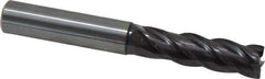 Guhring - 12mm, 36mm LOC, 12mm Shank Diam, 93mm OAL, 4 Flute, Solid Carbide Square End Mill - Single End, FIREX Finish, Spiral Flute, 35/38° Helix, Centercutting, Right Hand Cut, Right Hand Flute, Series 3839 - Exact Tool & Supply