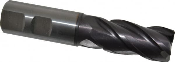 Guhring - 25mm, 45mm LOC, 25mm Shank Diam, 121mm OAL, 4 Flute, Solid Carbide Square End Mill - Exact Tool & Supply