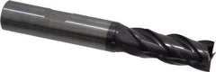 Guhring - 12mm, 26mm LOC, 12mm Shank Diam, 83mm OAL, 4 Flute, Solid Carbide Square End Mill - Single End, FIREX Finish, Spiral Flute, 35/38° Helix, Centercutting, Right Hand Cut, Right Hand Flute, Series 3732 - Exact Tool & Supply